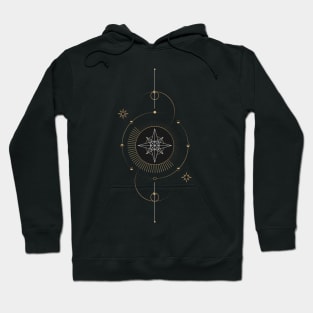 Eight pointed start orbited Hoodie